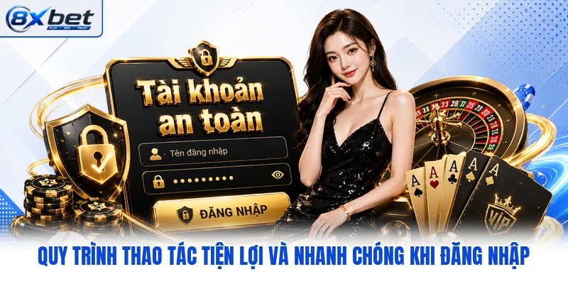 Quy trình thao tác tiện lợi và nhanh chóng khi đăng nhập